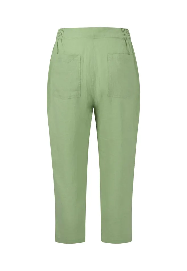 FYNCHHATTON Soft 78 Pants Made Of Linen Whitereed Greensafari Beigeblackbright Apricot Women Pants