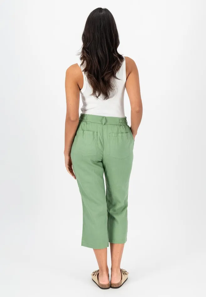 FYNCHHATTON Soft 78 Pants Made Of Linen Whitereed Greensafari Beigeblackbright Apricot Women Pants