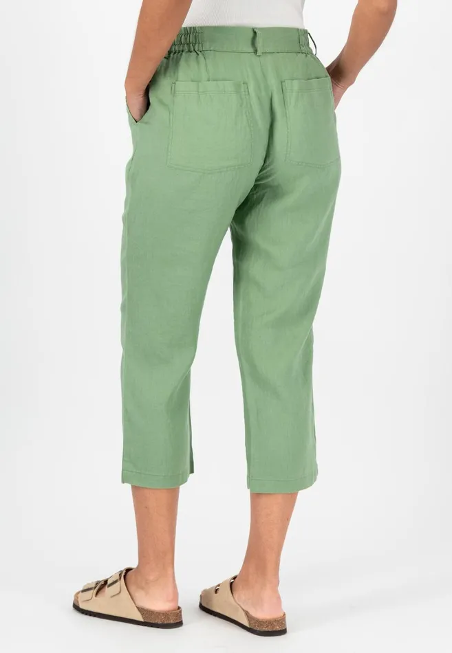 FYNCHHATTON Soft 78 Pants Made Of Linen Whitereed Greensafari Beigeblackbright Apricot Women Pants
