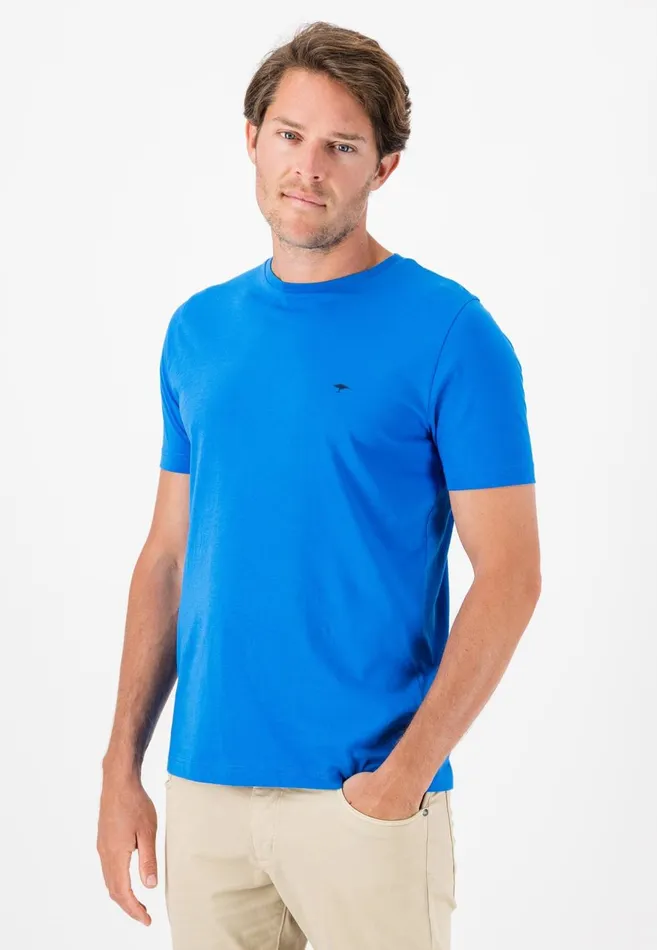 FYNCHHATTON Tshirt With A Round Neckline Dark Emeraldvibrant Bluerustlight Khakicloud Bluegrass Greenflamepale Blush Men Tshirts