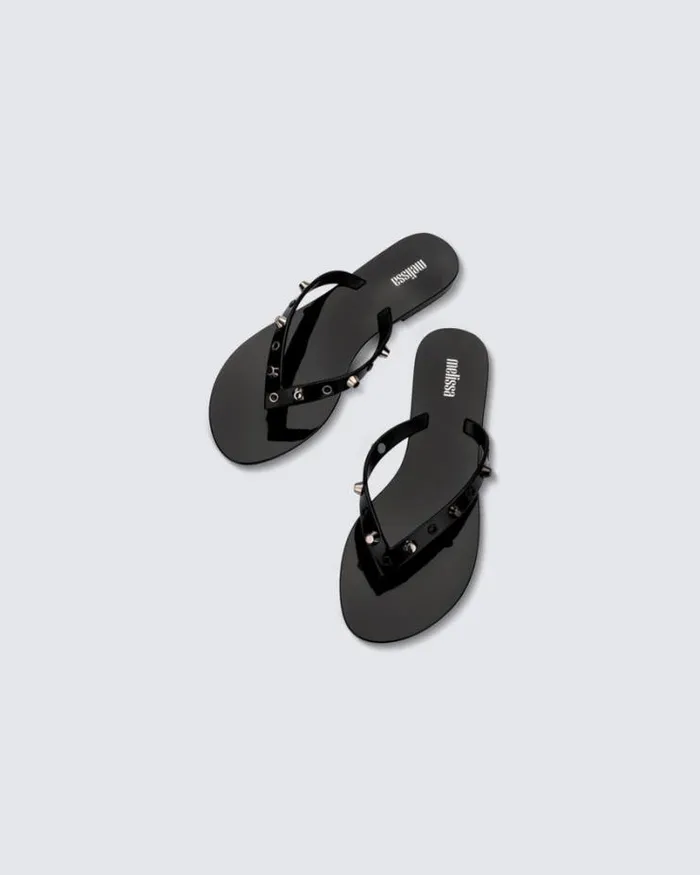 Harmonic Studs Black Women Melissa Flip Flops