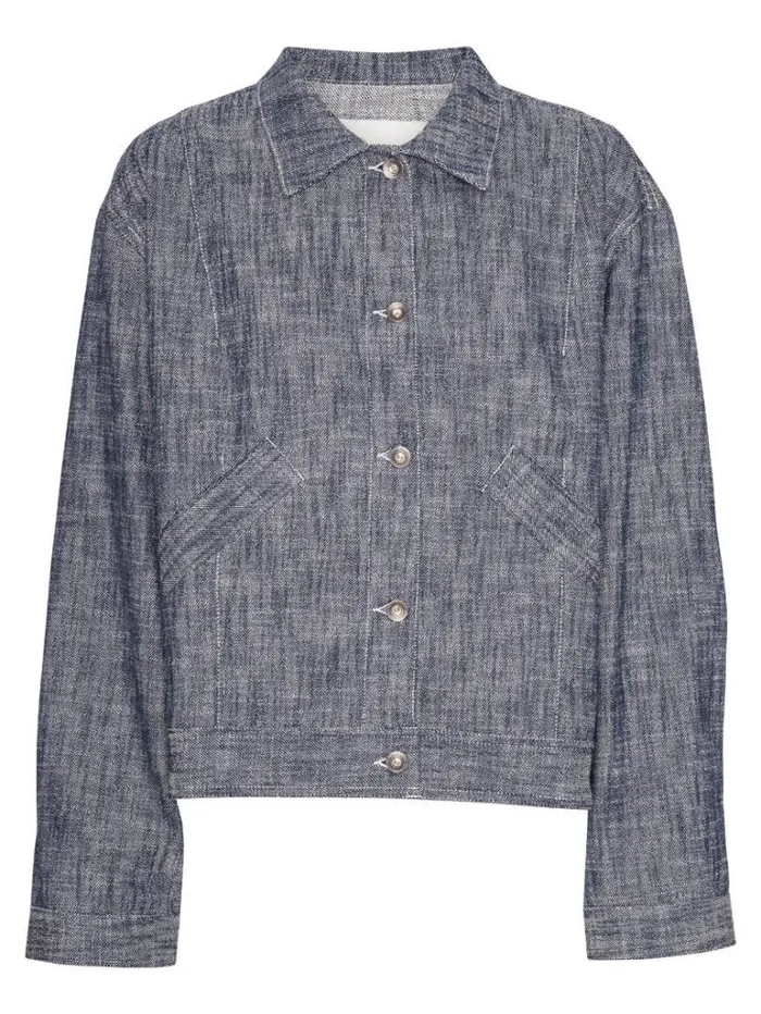 Henrik Vibskov Boutique Frown Denim Jacket 8211 Blue White Blur Women Jackets and Coats