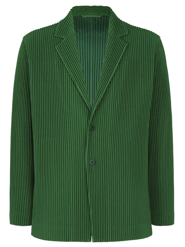 Henrik Vibskov Boutique Tailored Pleats Jacket 8211 Steel Green Men Jackets and Coats