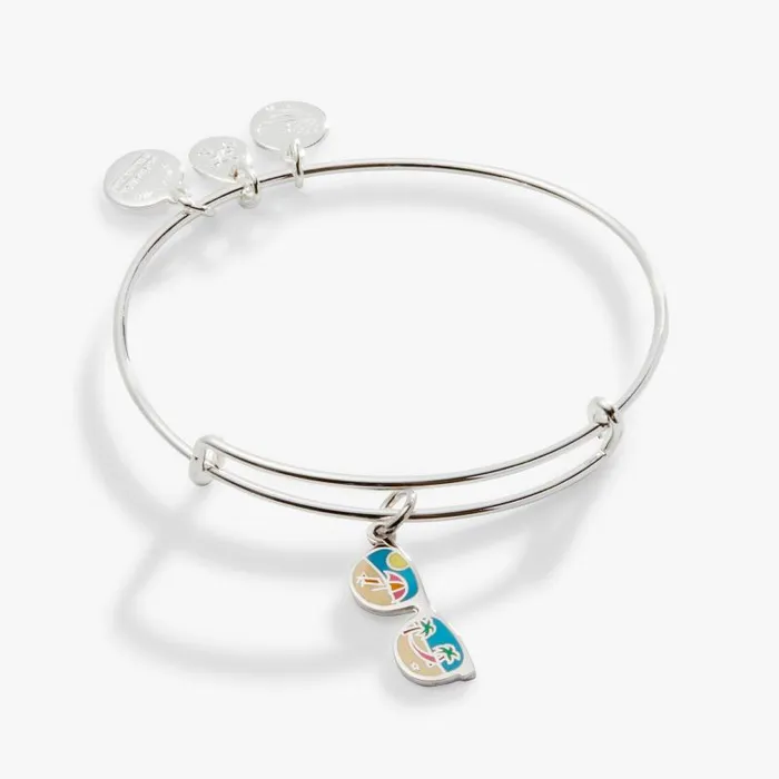 Iconic Women Alex And Ani Sunglasses Charm Bangle Bracelet Silver