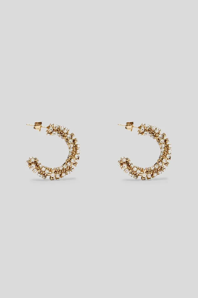 Jewelry STRASS TWIST EARRINGS LIGHTGOLDCRYSTAL Scanlan Theodore Women Jewelry STRASS TWIST EARRINGS LIGHTGOLDCRYSTAL Scanlan Theodore Women