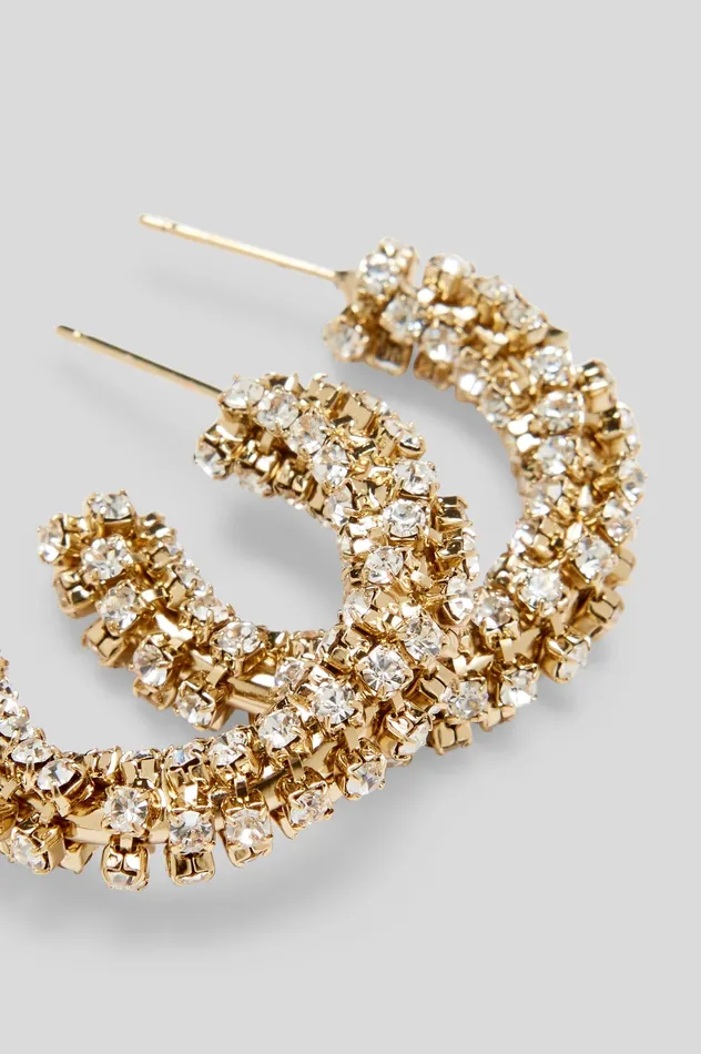 Jewelry STRASS TWIST EARRINGS LIGHTGOLDCRYSTAL Scanlan Theodore Women Jewelry STRASS TWIST EARRINGS LIGHTGOLDCRYSTAL Scanlan Theodore Women