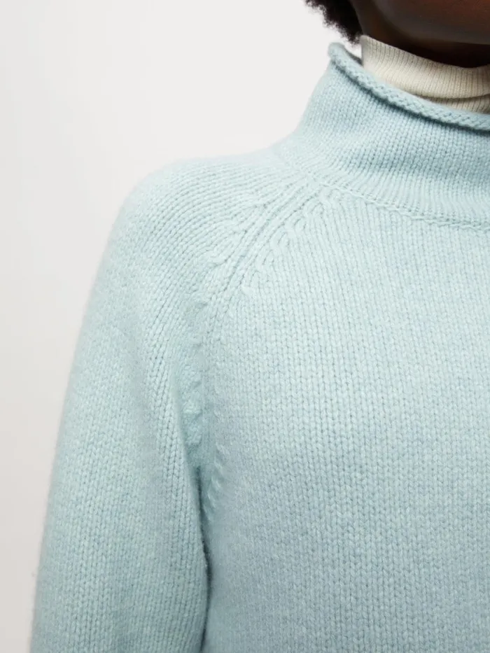 Jigsaw Knitwear and Cashmere Women Boiled Wool Jumper Blue