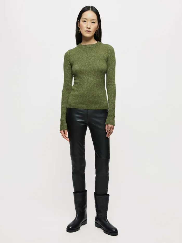 Jigsaw Knitwear and Cashmere Women Cashmere Sparkle Crew Jumper Green
