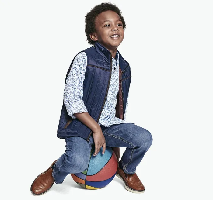 Johnston and Murphy Boys Quilted Vest Navy Boys Blazers and Vests