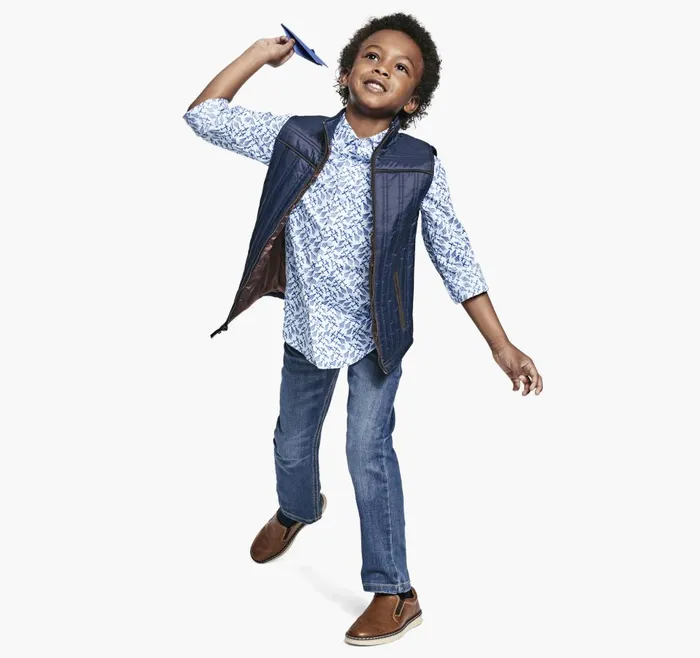 Johnston and Murphy Boys Quilted Vest Navy Boys Blazers and Vests