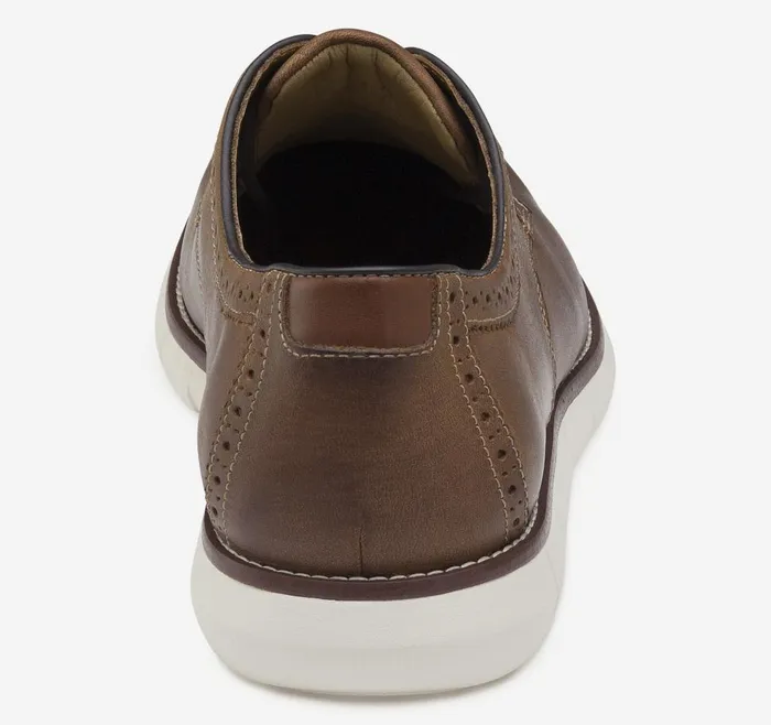 Johnston and Murphy Holden Plain Toe Tan Oiled Full Grain Men LaceUps