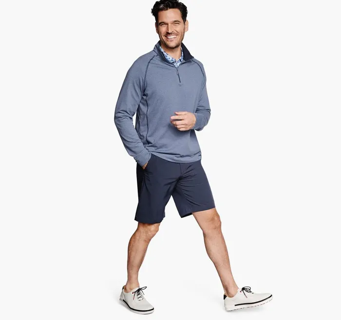 Johnston and Murphy XC4 Raglan QuarterZip Blue Men Sweaters and Knits