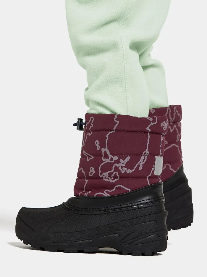 Kids Lumi Boots Grundsund Reflective Wine Didriksons Rubber Boots