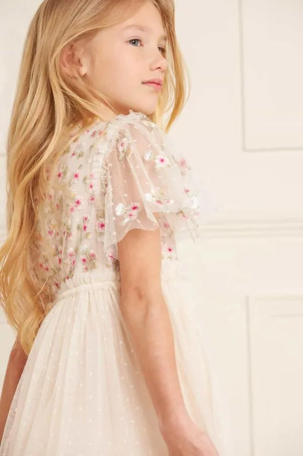 KIDS Needle and Thread Wildflower Ditsy Bodice Kids Dress Champagne
