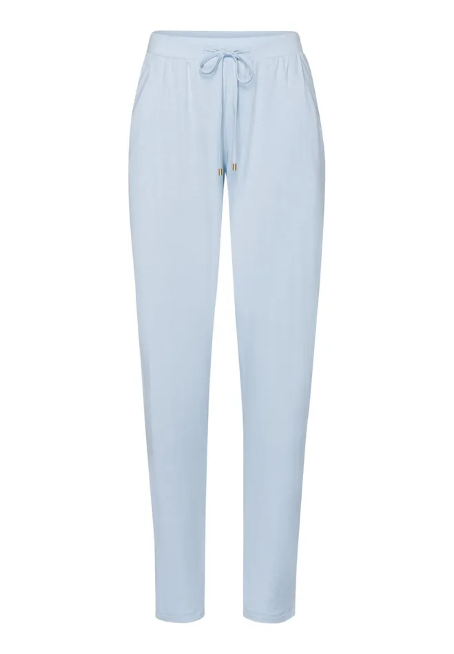 Knit Long Pant Misty Blue Women HANRO Pajama Bottoms