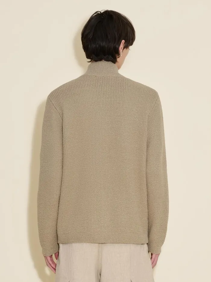 Knitwear Men Holzweiler Atlantic Zip Cardigan Sand