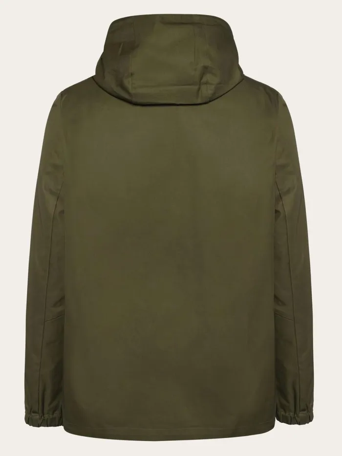 KnowledgeCotton Apparel Jackets And Vests Organic Cotton Canvas Anorak Jacket GOTSVegan Burned Olive 8211 Men