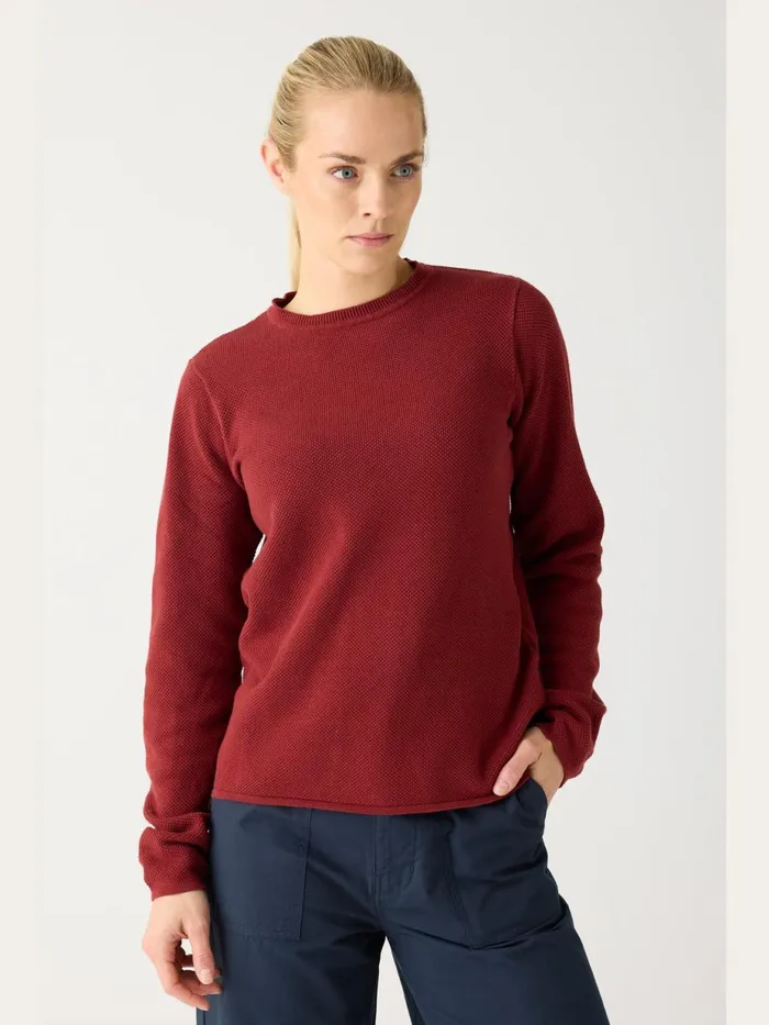 KnowledgeCotton Apparel Knits Cotton Micro Bubble Crew Neck Knit Regenerative Organic Certified 8211 Women