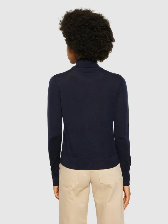 KnowledgeCotton Apparel Knits Fine Merino Roll Neck Rws 8211 Women