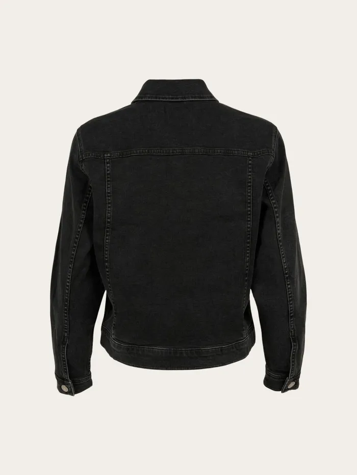 KnowledgeCotton Apparel Overshirts HANA Rinse Black Denim Jacket Rinse Black 8211 Women
