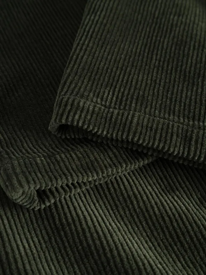 KnowledgeCotton Apparel Pants CHUCK Regular 8wales Corduroy Chino Pants Forrest Night 8211 Men