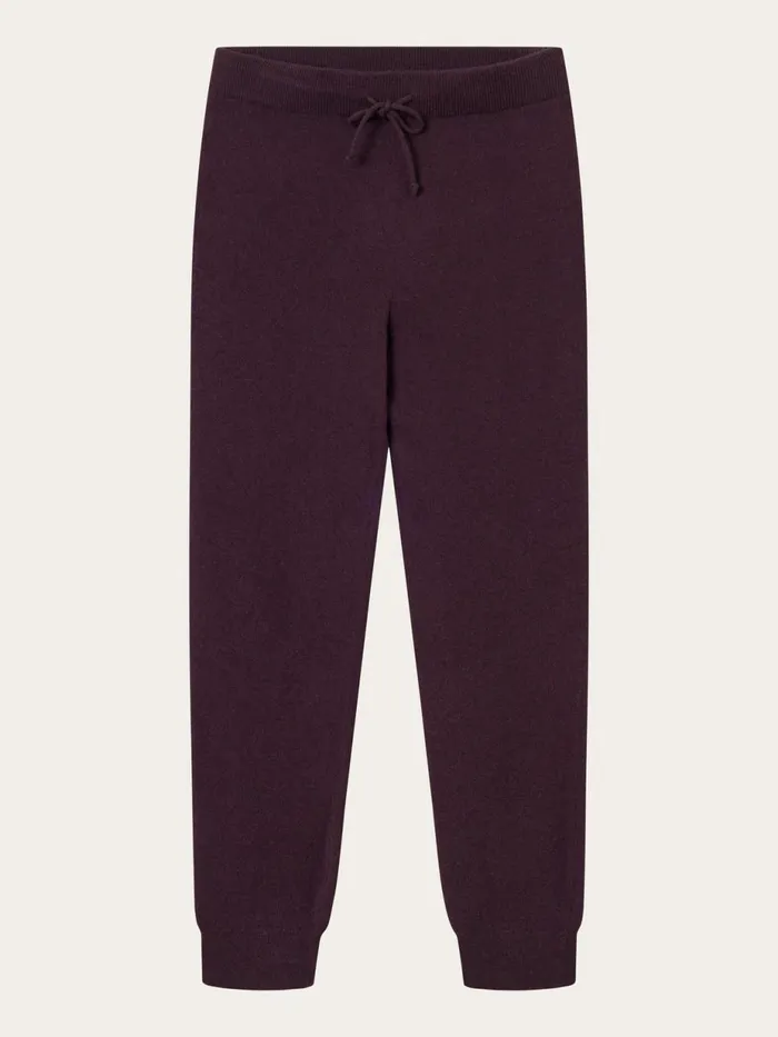 KnowledgeCotton Apparel Pants JADE Hybrid Knitted Jog Pants Chocolate Plum 8211 Women