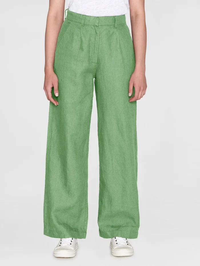 KnowledgeCotton Apparel Pants Loose Natural Linen Pants Shale Green 8211 Women KnowledgeCotton Apparel Pants Loose Natural Linen Pants Shale Green 8211 Women