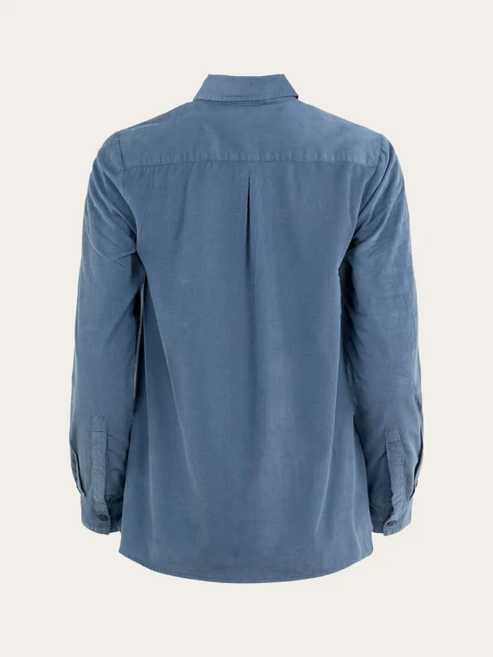 KnowledgeCotton Apparel Shirts Ashape Corduroy Shirt China Blue 8211 Women