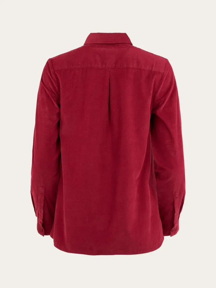 KnowledgeCotton Apparel Shirts Ashape Corduroy Shirt Rhubarb 8211 Women