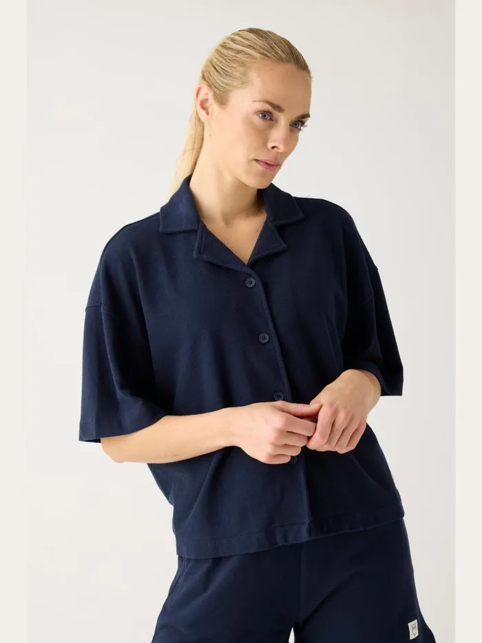 KnowledgeCotton Apparel Shirts Boucl Short Sleeved Shirt Gotsvegan 8211 Women KnowledgeCotton Apparel Shirts Boucl Short Sleeved Shirt Gotsvegan 8211 Women
