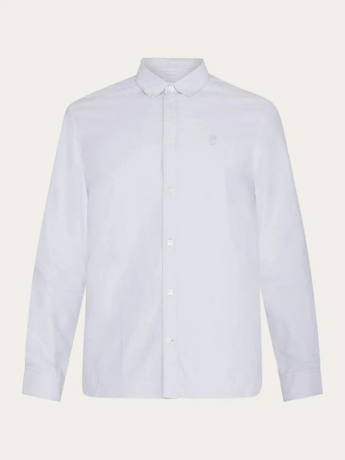 KnowledgeCotton Apparel Shirts Harald Small Owl Oxford Regular Fit Shirt Gotsvegan 8211 Men