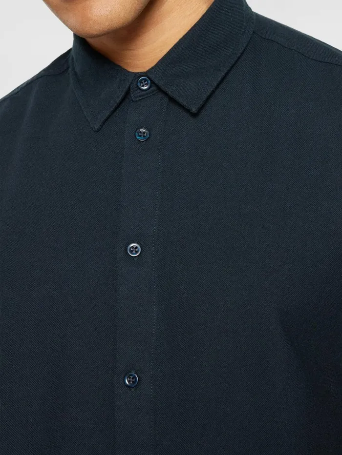 KnowledgeCotton Apparel Shirts Organic Cotton Flannel Shirt GOTS Total Eclipse 8211 Men KnowledgeCotton Apparel Shirts Organic Cotton Flannel Shirt GOTS Total Eclipse 8211 Men