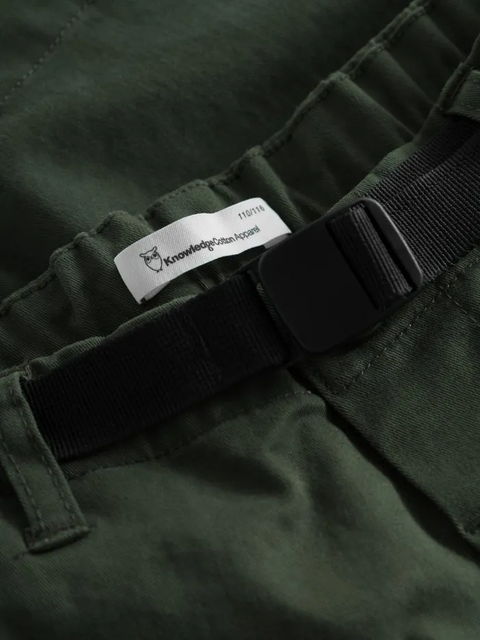 KnowledgeCotton Apparel Shorts Baggy Twill Shorts Belt Details Forrest Night 8211 Kids KnowledgeCotton Apparel Shorts Baggy Twill Shorts Belt Details Forrest Night 8211 Kids