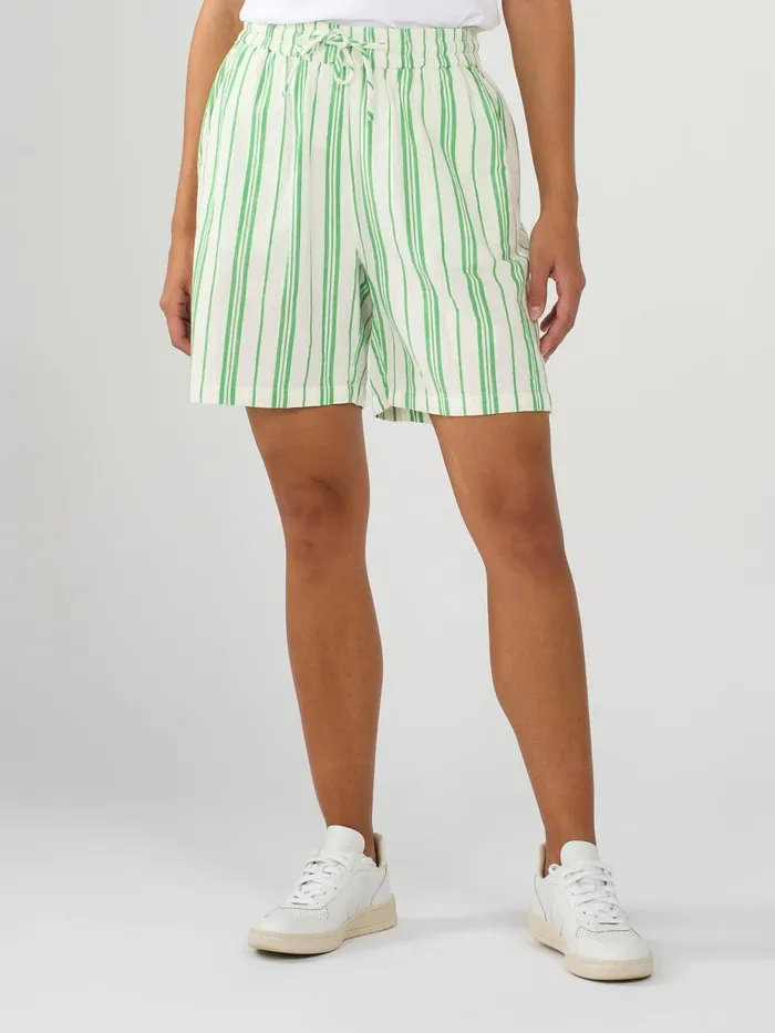 KnowledgeCotton Apparel Shorts Cotton Elastic Waist Shorts Stripe 8211 Women