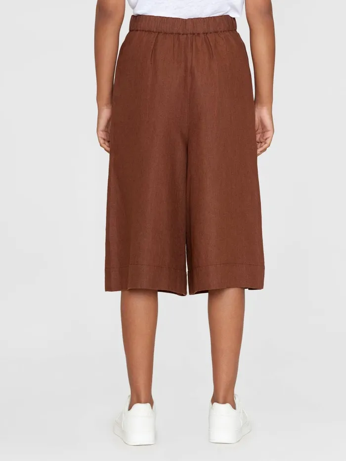 KnowledgeCotton Apparel Shorts Natural Linen Baggy Shorts Tiramisu 8211 Women