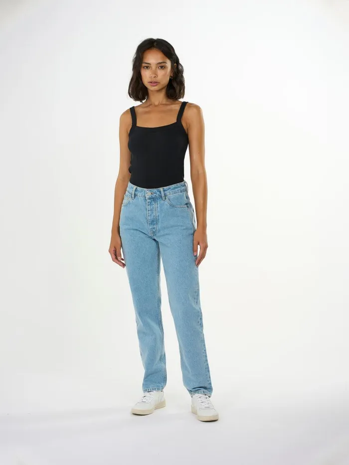 KnowledgeCotton Apparel TShirts And Tops Rib Strap Top Black Jet 8211 Women KnowledgeCotton Apparel TShirts And Tops Rib Strap Top Black Jet 8211 Women