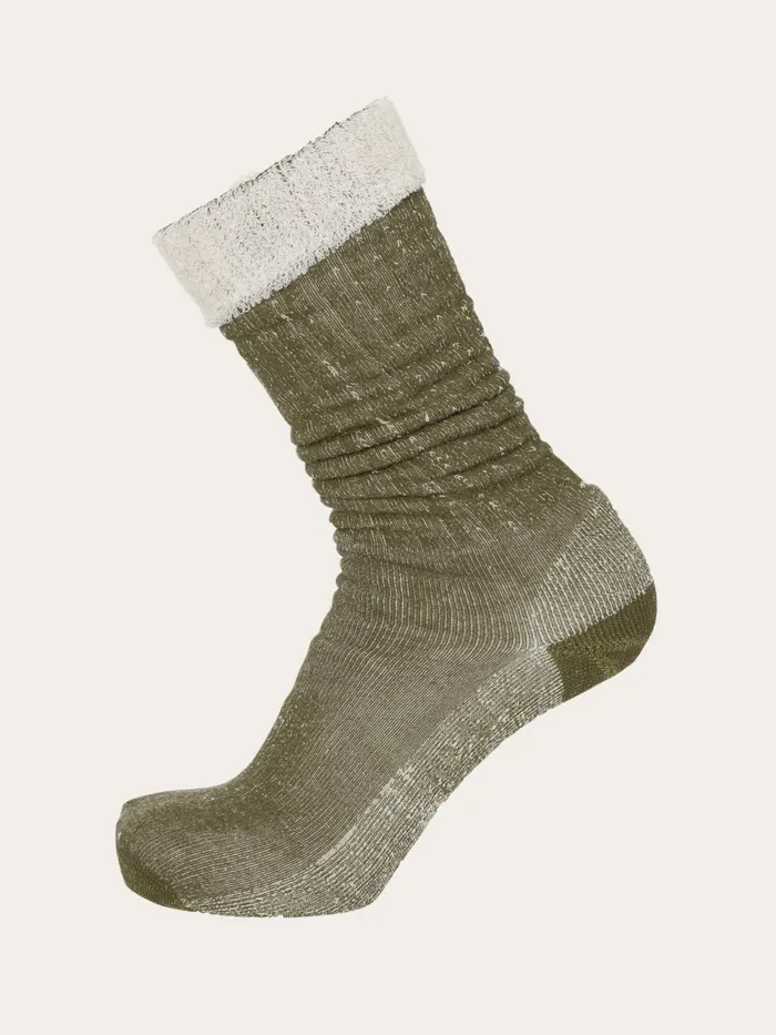 KnowledgeCotton Apparel Underwear And Socks 1 Pack High Terry Wool Sock Forrest Night 8211 Men