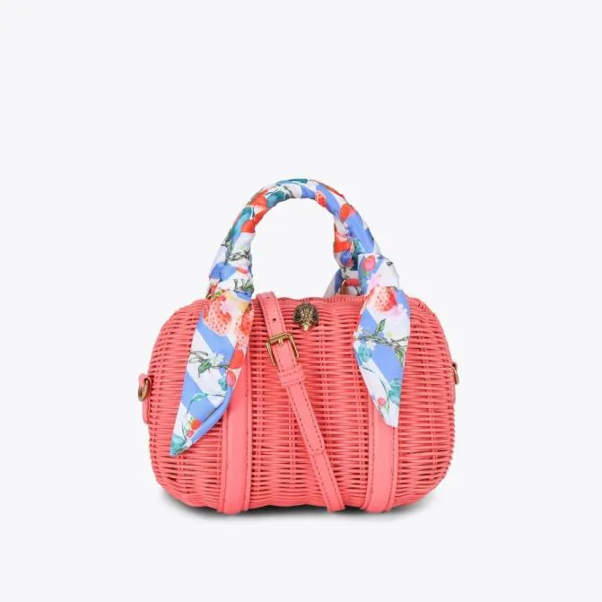 Kurt Geiger Crossbody Bags Kensington Basket Boston Bag Pink Combination 8211 Women