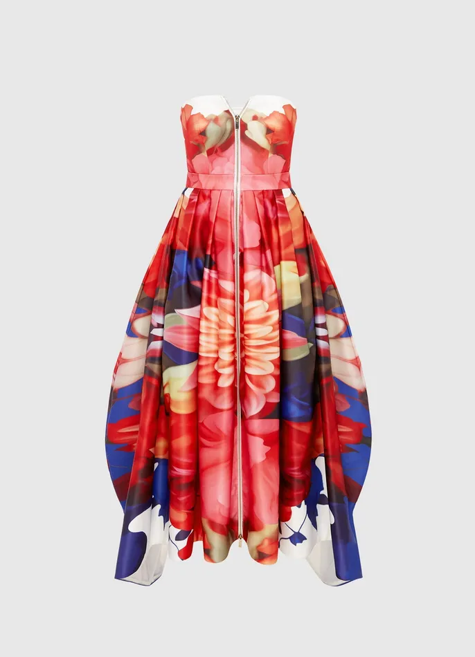 LEO LIN Norine Bustier Midi Dress 8211 Kaleidoscope Print Women Dresses and Jumpsuits LEO LIN Norine Bustier Midi Dress 8211 Kaleidoscope Print Women Dresses and Jumpsuits