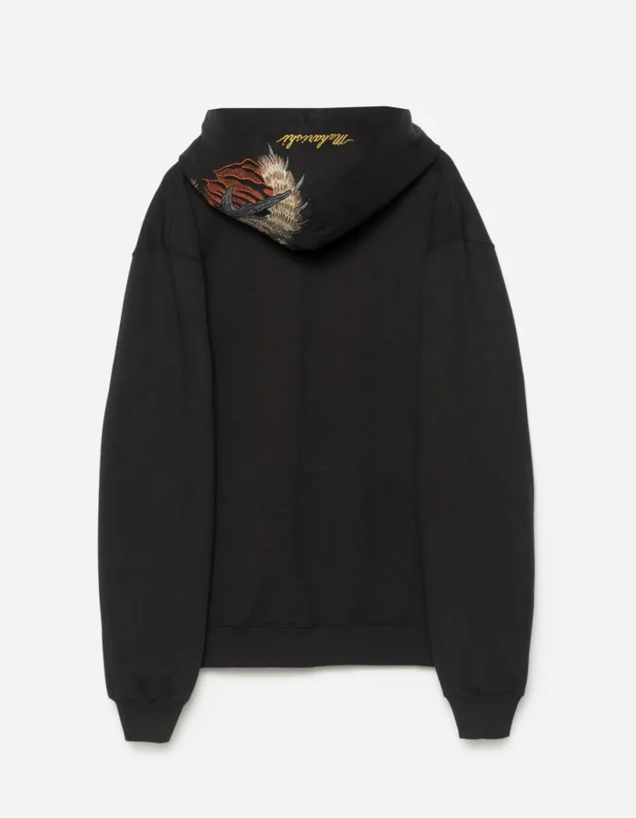 Maharishi Hooded Sweats 6096 Tiger Dragon Hooded Sweat Black 8211 Men