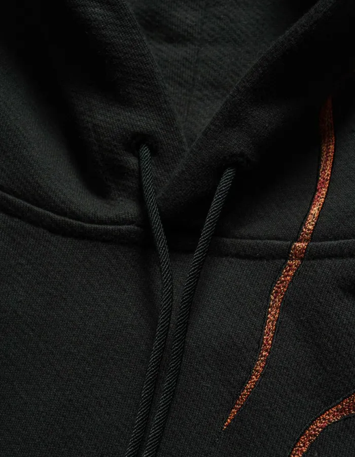 Maharishi Hooded Sweats 6096 Tiger Dragon Hooded Sweat Black 8211 Men