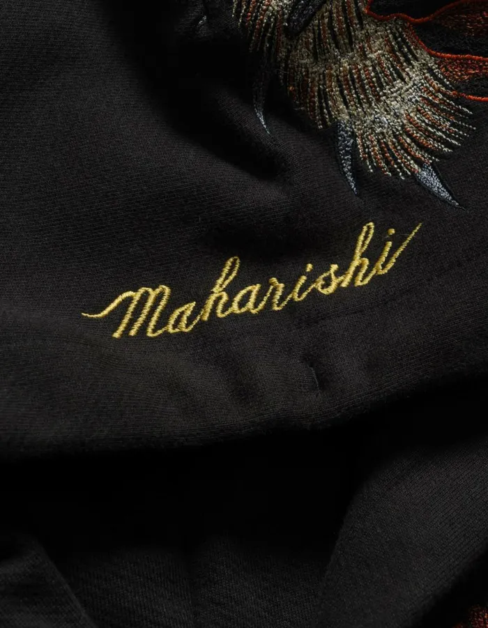 Maharishi Hooded Sweats 6096 Tiger Dragon Hooded Sweat Black 8211 Men
