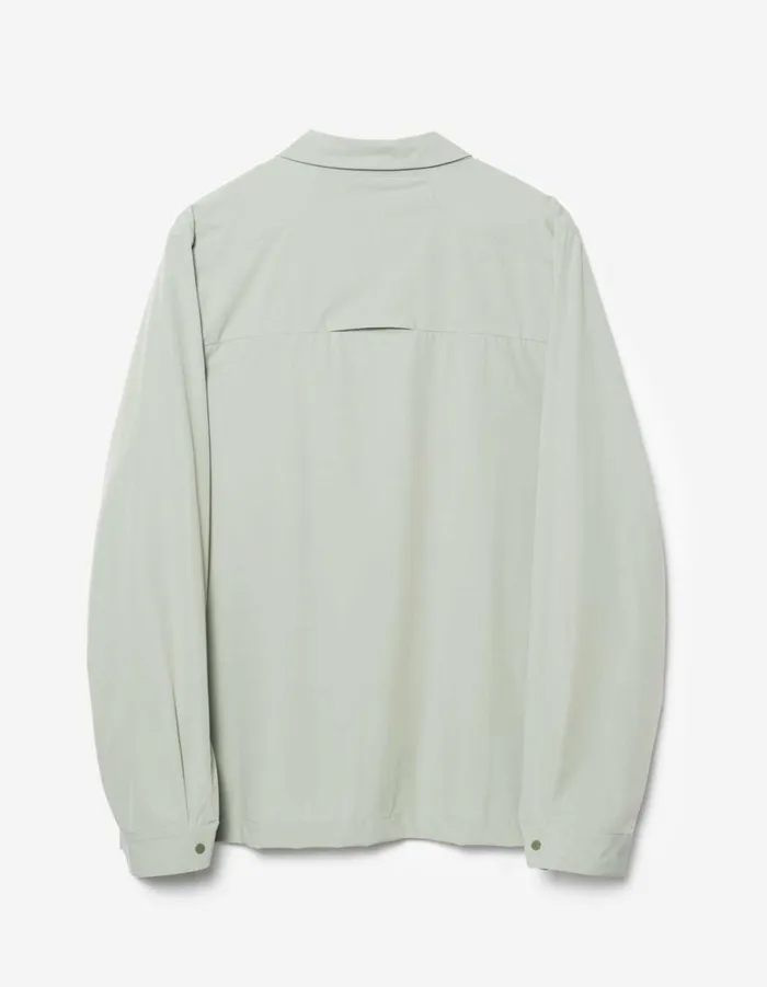 Maharishi Long Sleeve Shirts 6040 Recycled Nylon Overshirt Sage 8211 Men