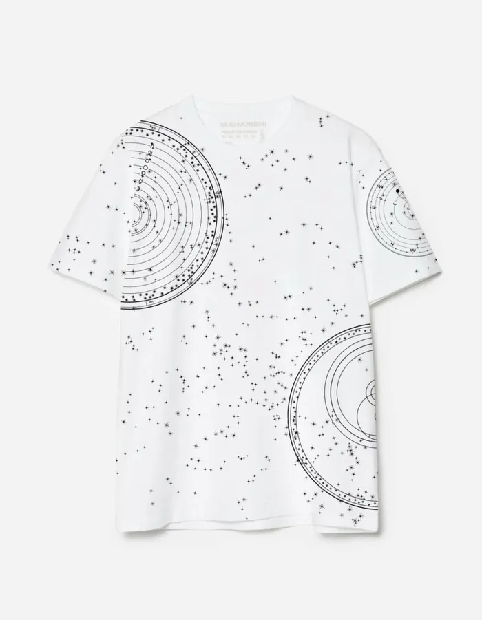 Maharishi Short Sleeve TShirts 1528 Celeste Constellation TShirt White 8211 Men