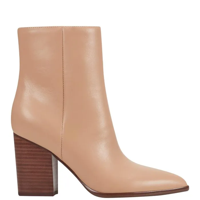 Marc Fisher Boots and Booties Women Melysa Dress Bootie Light Natural Leather