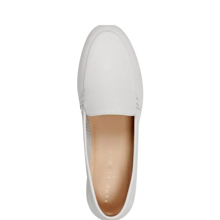Marc Fisher Loafers and Flats Women Docida Loafer Chic Cream Leather
