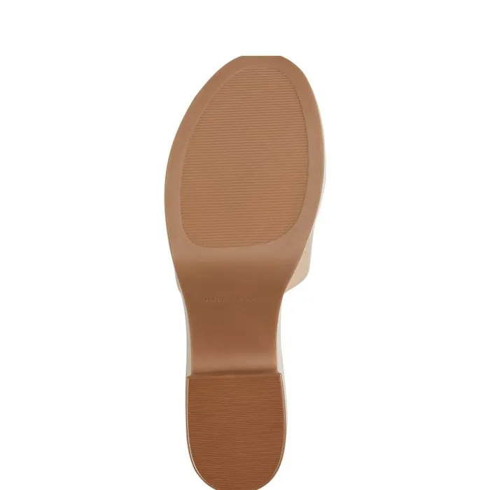 Marc Fisher Mules and Slides Women Forina Platform Slide Sandal Light Natural