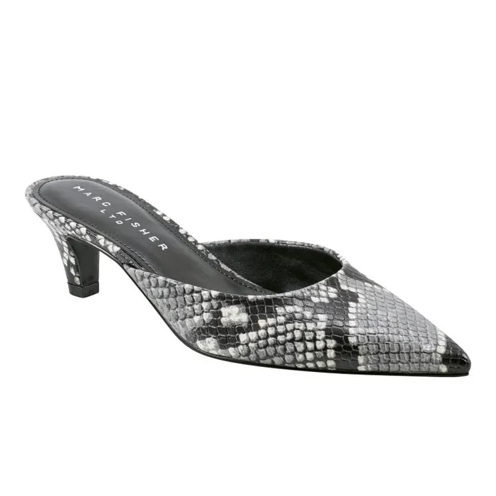 Marc Fisher Mules and Slides Women Rosa Heeled Mule Snake Print