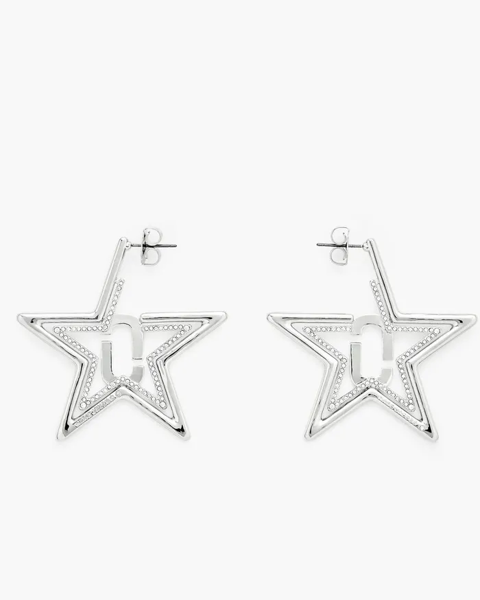 Marc Jacobs Earrings J Marc Star Hoop Earrings Silvercrystal 8211 Women