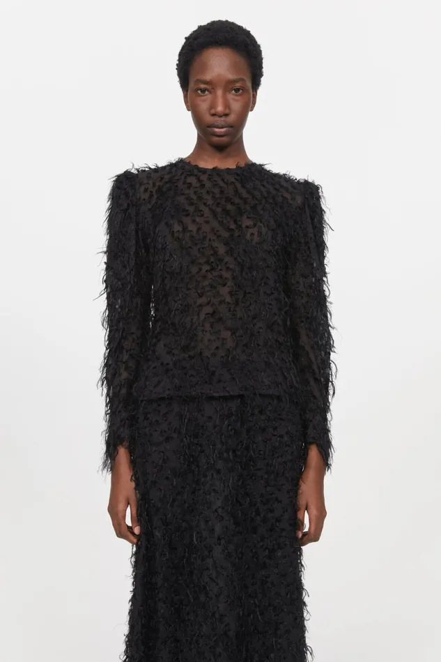 Marville Blouse Black Women Rodebjer Shirts and Blouses